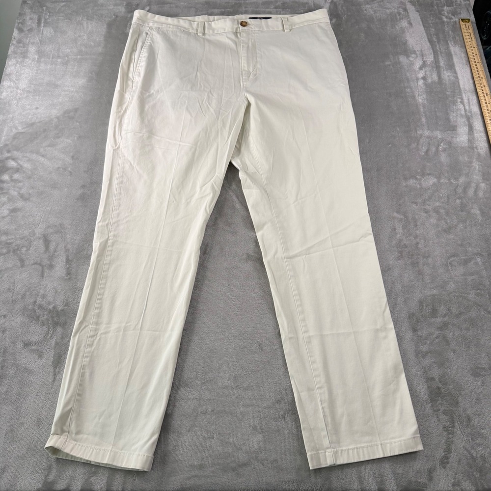 Vineyard Vines Mens Breaker Pant Chinos Cream Off White 40x32 1P1290
